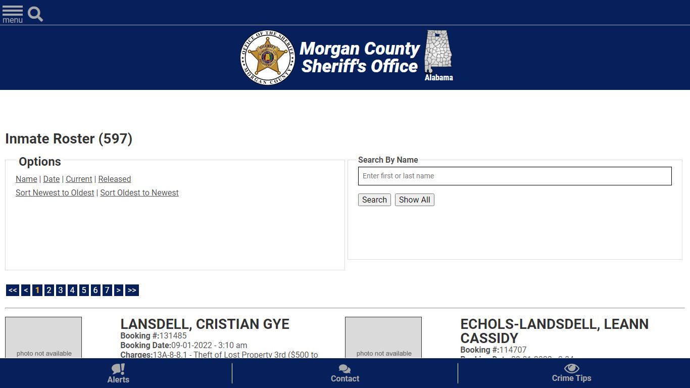 Inmate Roster (584) - Morgan County Sheriff, Al